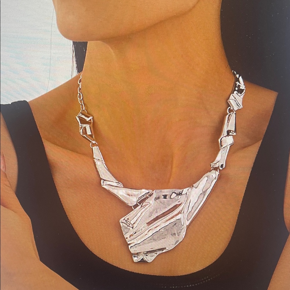 Contemporary Silver Necklace